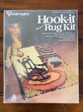 VINTAGE NEW SEALED VOGART CRAFTS LATCH HOOK KIT "FIRESIDE" 4326 SIZE 20"X27"