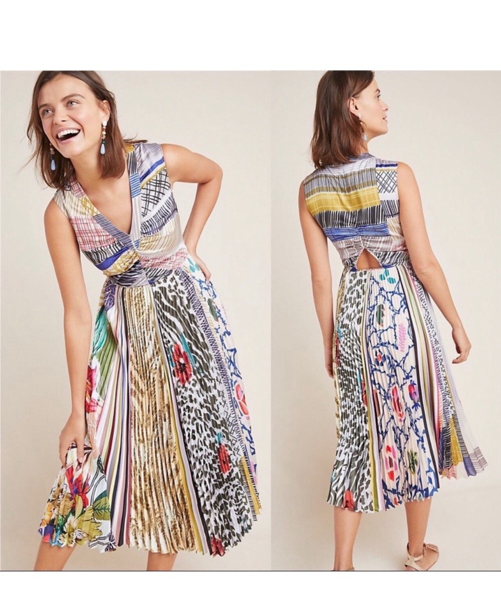 geisha designs pleated cape v neck maxi dress NWT Anthropologie Jacinta Multicolor 2 $220 Formal dress Size:34 in. 3275wh Viviana embellished gown neck and a ruched