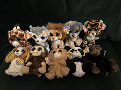 Bundle TEN (10) TY Beanie Boo Small Soft All Rare With