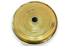 Vintage Coty Airspun Round Powder Compact Mirror Gold tone mirror 1960s Beauty