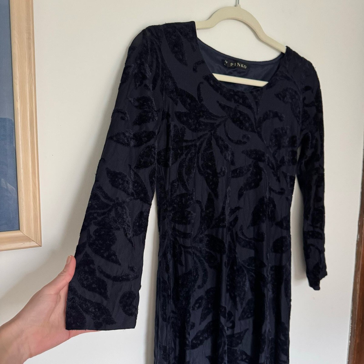 pinko velvet dress Buy PINKO Black Avelli Open-back Maxi Dress in Velvet For Women Online