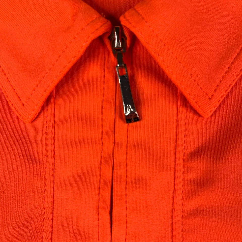 Camisa Polo Jofit XL Mujer 1/2 Cremallera Naranja Rendimiento Elastizada Informal Damas Foto 3 de 4