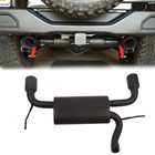 Dual CatBack Exhaust Muffler System Fits 07-17 Jeep Wrangler Jk 2/4Dr Flat Black
