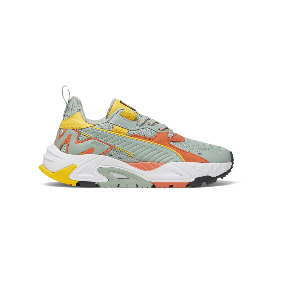 Бренд Puma RsTrck Любит молодежные кроссовки на шнуровке для девочек зеленого цвета, повседневная обувь 39516401