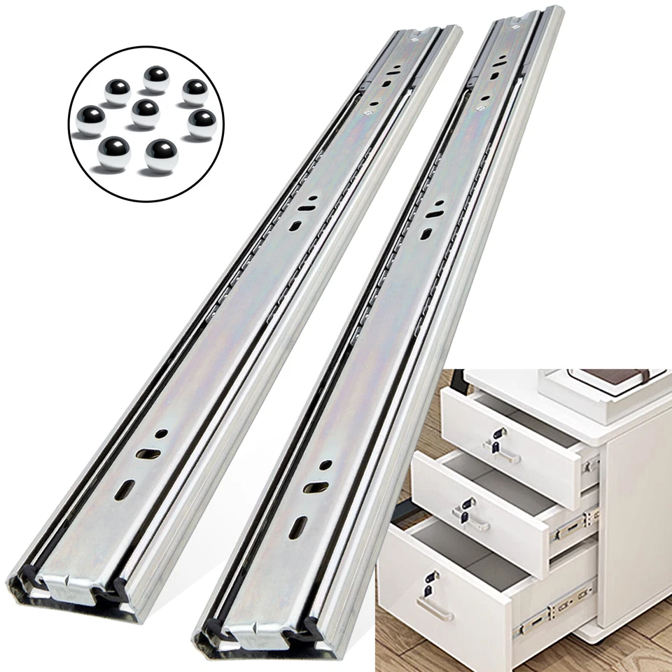 Soft Close Drawer Runners Ball Bearing Heavy Duty Draw Slides Full Extension UK - Image 4 of 4