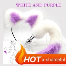 Fox Tail Plugs Ears Set Headband Cosplay Props Costume Headband Adult
