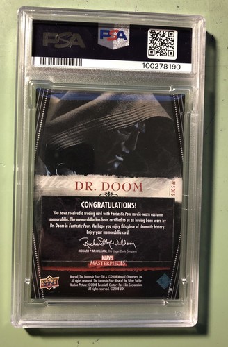 2008 Marvel Masterpieces #FF5 Dr. Doom Set 2 Fantastic 4 Movie Worn PSA 7 NM - Bild 2 von 2
