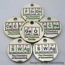 The Chemistry of Geocaching PathTags Choice of 4 Designs, Regular or Glow 