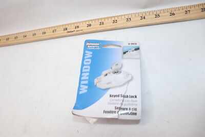Defender Security Heavy Duty Keyed Sash Lock Diecast Zinc White 2'' Hole Centers