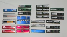 Lot of 25 Desktop Memory RAM - G. SKILL Corsair Kingston Crucial Patriot + More