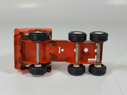 Vintage Tonka Mini Semi Cab Tractor 5 "Acero prensado escala Modelo naranja - Imagen 8 de 8