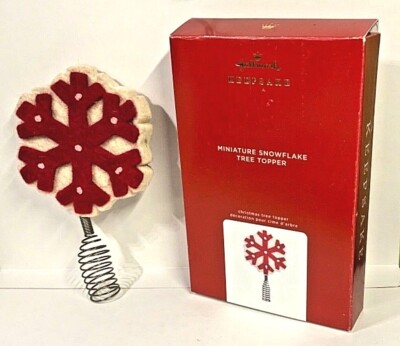 Hallmark 2020 Wool Mini Snowflake Felt Tree Topper NIB Keepsake Xmas Ornament