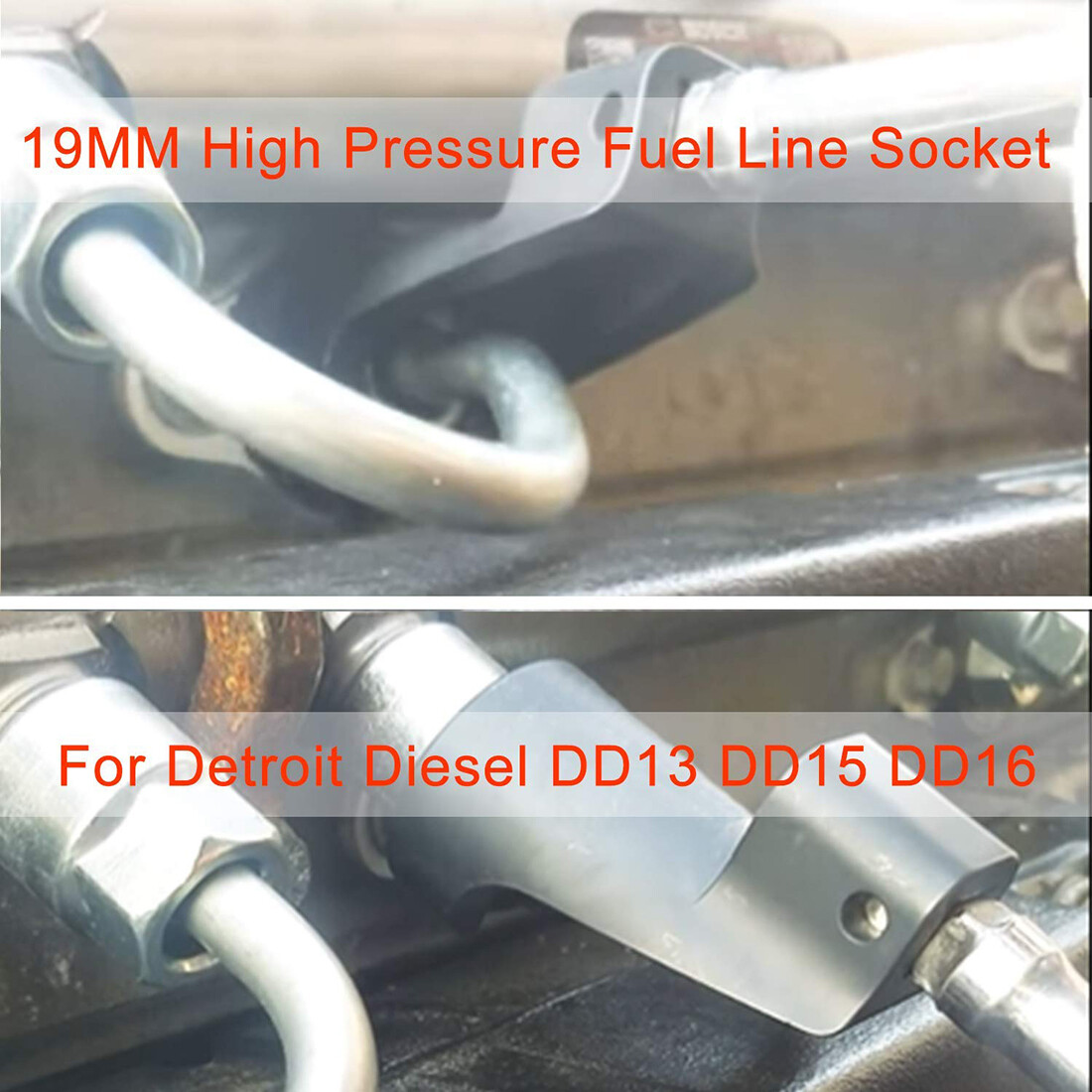 Detroit DD13/15/16 19MM High Pressure Fuel Line Socket 3/8