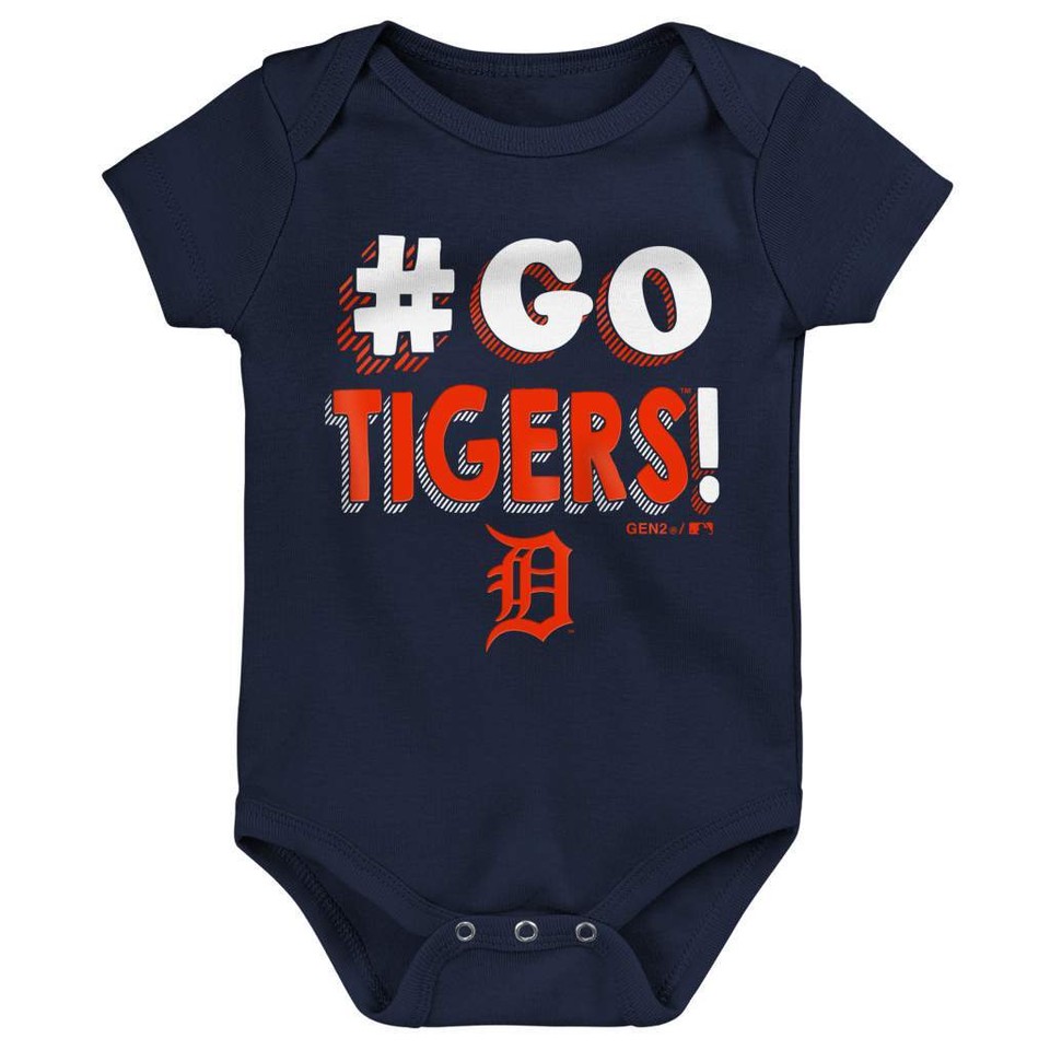 Infant Navy/Orange/Gray Detroit Tigers Born To Win 3Pack Bodysuit Set