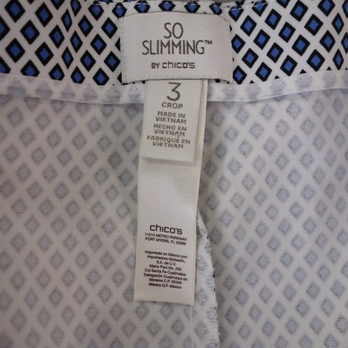 Chicos Pants Womens 3 So Slimming Blue Pockets - Picture 6 of 11