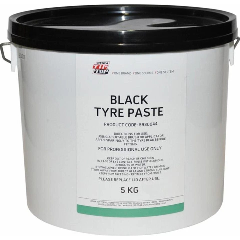 Rema Tip Top Bead Paste 'Pasta Pneumatici Nera' Vasca da 5Kg Crea Guarnizione Ermetica - TY301