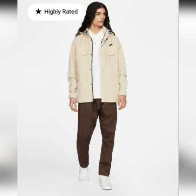 Nike Sportswear Hooded Jacket Tan Size M NWT