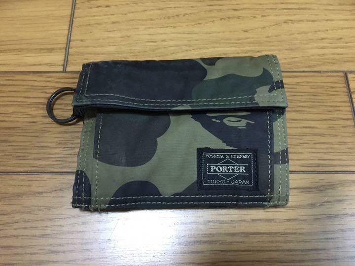 A BATHING APE x PORTER Folding Wallet Green Camo Used from A BATHING APE x PORTER Folding Wallet Green Camo Used from