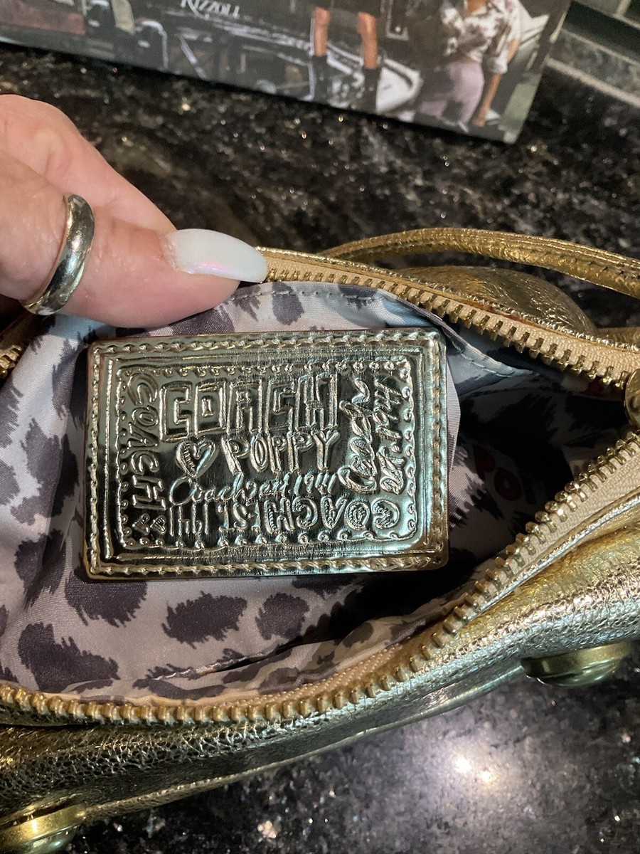 Coach Poppy Limited Edition Metallic Gold Leather Bag RARE | eBay