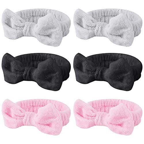 6 Stück Spa Stirnbänder Koralle Fleece Head Wraps zum Waschen von Gesicht Make-up - Bild 1 von 8