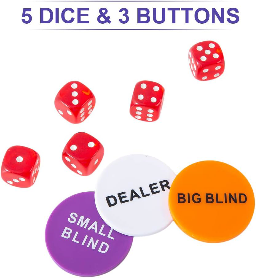 Poker Chip Set 300PCS Poker Chips with Aluminum Case, 11.5 Gram Chips