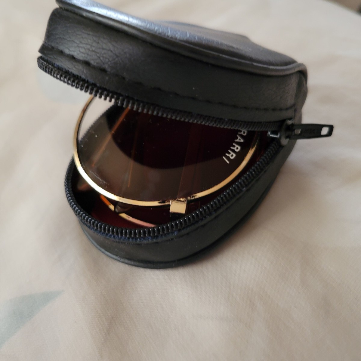 VINTAGE 1970s FOLDABLE FERRARI AVIATOR OR DRIVING SUNGLASSES IN ORIGINAL  CASE