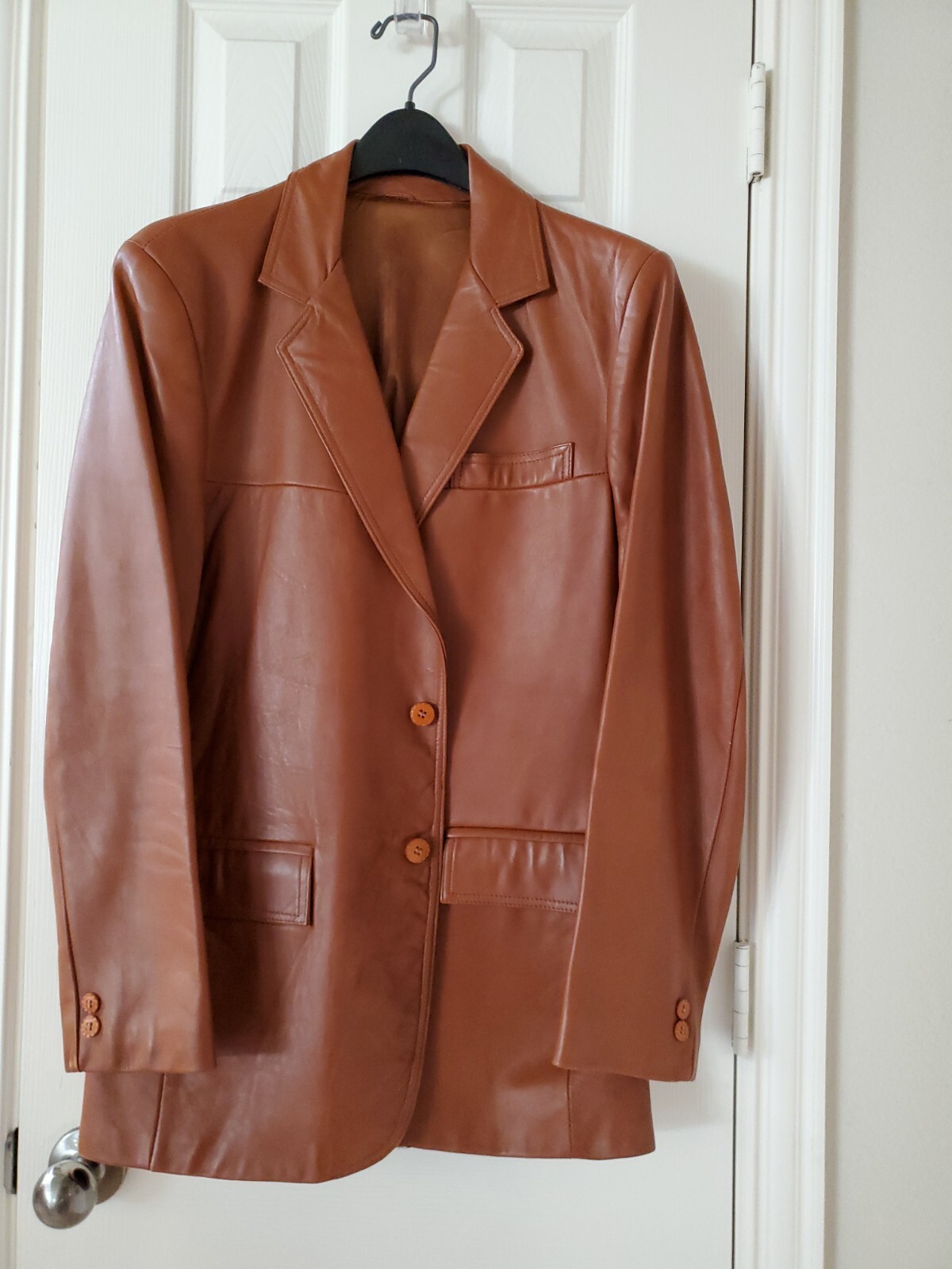 mens leather sport coat 40 r Gem