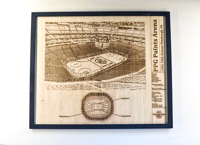 Nashville Bridgestone Arena  Blueprint Wood Engraved Wall Hanging