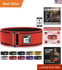 Competition-Approved Nylon Weightlifting Belt with Self-Locking Safety Design