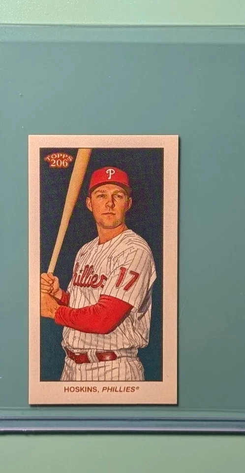 2021 Topps 206 Wave 4 - Rhys Hoskins DRUM Back SSP /10 copies! Phillies Brewers - Image 3 of 3