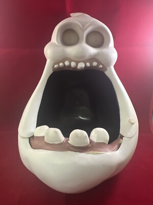 Rare Gemmy Big Mouth Ghost Halloween Animated Talking Candy Bowl