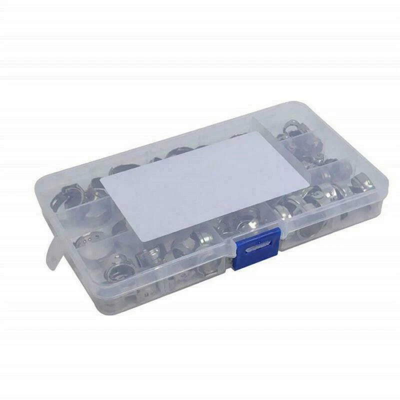 Abrazadera de crimpado de manguera de acero inoxidable para motocicleta sujetador de clip de tubería de aire de combustible Foto 3 de 4