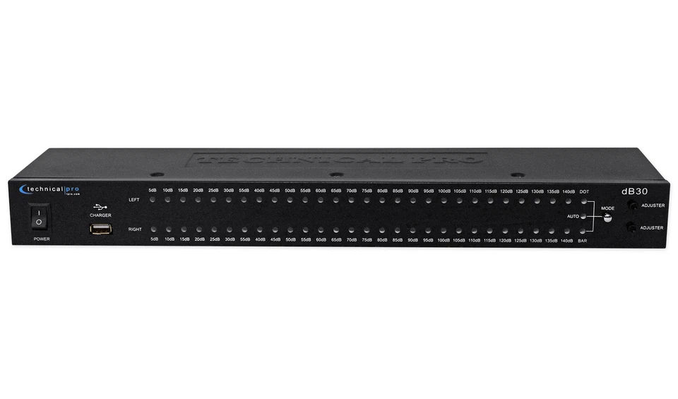 Technical Pro DB30 1U Rack Mount dB Decibel Meter Display+8 Outlet Power Supply - Image 2 of 4