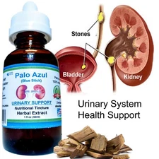 Kidney Cleanse PALO AZUL SILICA HERB ORGANIC DROPS Urinary Flushing By ALKAVITA