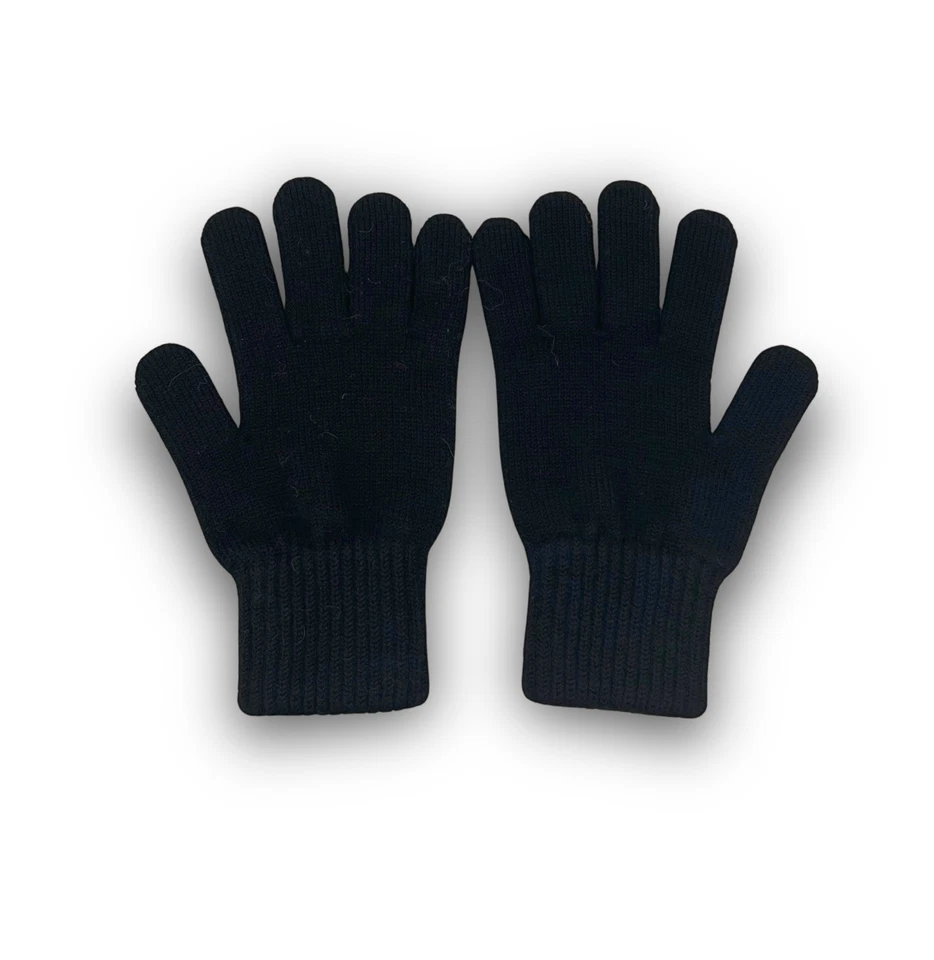 Feito nos EUA: luvas masculinas de lã de caxemira de malha - Imagem 4 de 4