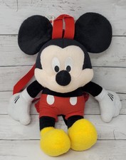 Disney Mickey Mouse 17  Red Soft Plush Doll Toddler Backpack -Brand New 
