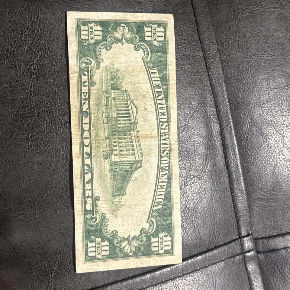 BETTER San Fran GOLD Demand 1928$10 AU+ Federal Reserve Note! Low Serial - Image 3 of 4