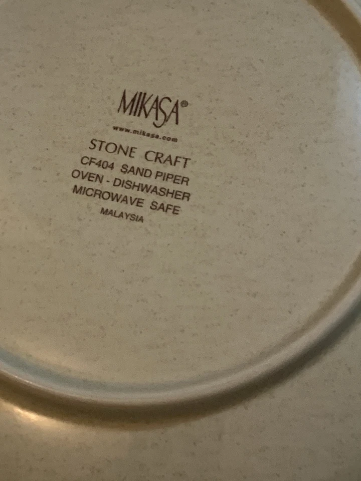 "Plato de repuesto Mikasa Stone Craft Sand Piper beige 8,5"" almuerzo ensalada CF404" Foto 3 de 4