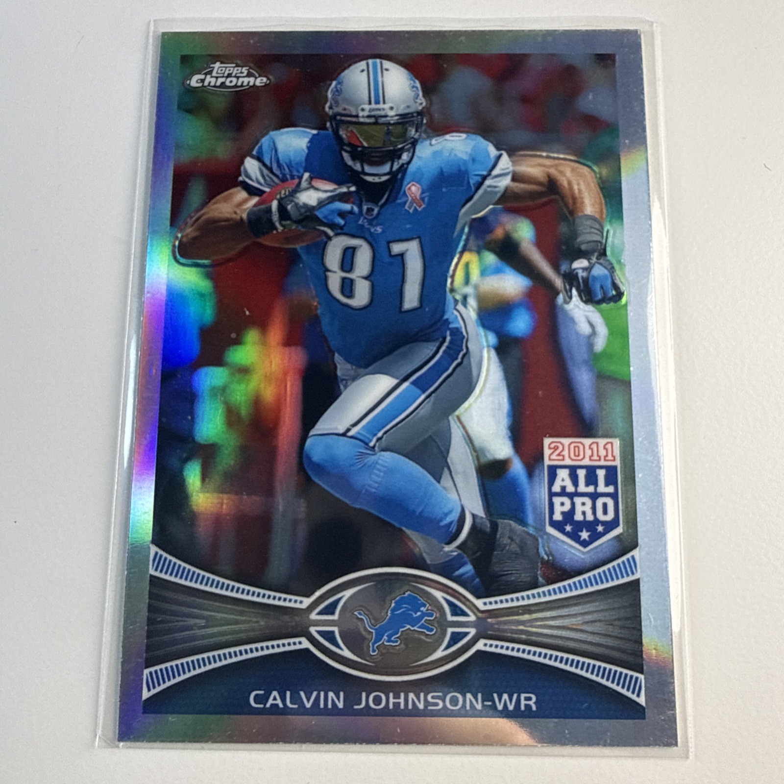 2012 Topps Chrome Calvin Johnson 2011 All Pro Refractor #115 Detroit Lions