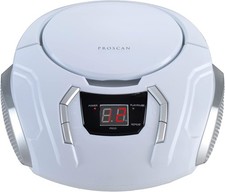 Proscan Elite Portable CD Boombox With AM/FM Radio White NEW