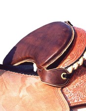 Martin Saddlery Seat Shrinker Chap Leather Felt Cantle Brown SSHRINKER