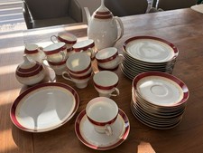 HUTSCHENREUTHER Poesie 5 Gedecke Kaffee Geschirr Goldbordüre