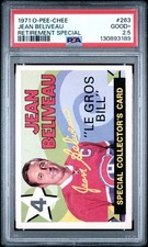 1971 O-PEE-CHEE RETIREMENT SPECIAL #263 JEAN BELIVEAU PSA 2.5
