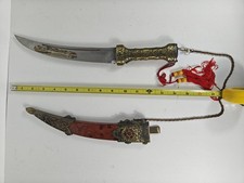 Ornate Decorative Dagger Knife with Sheath  Tassel - Collectible Display
