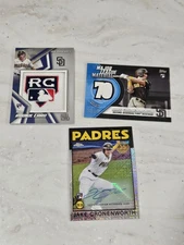 2021 Topps Jake Cronenworth Rookie Auto & Relic Lot Of 3. Padres