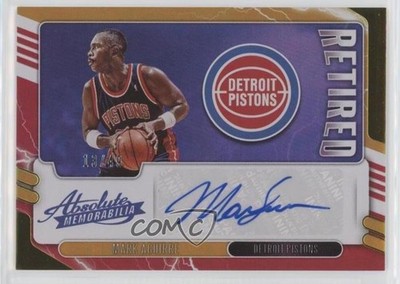 2020-21 Panini Absolute Memorabilia Retired Level 1 18/49 Mark Aguirre Auto 00v4