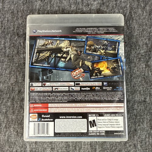 Inversion (Sony PlayStation 3, PS3 2012) CIB Complete - Picture 2 of 4