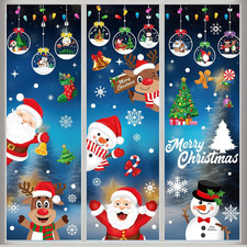 Christmas Window Stickers, Xmas Window Clings Christmas Decorations