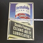 VINTAGE PERMALUBE GASOLINE MOTOR OIL PORCELAIN SIGN — photo 3