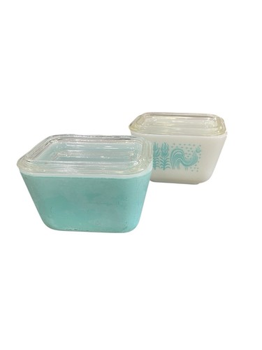 Vintage Pyrex Amish Butterprint Nesting Bowls (4) & Refrigerator Dishes (2) Lot - Picture 2 of 24